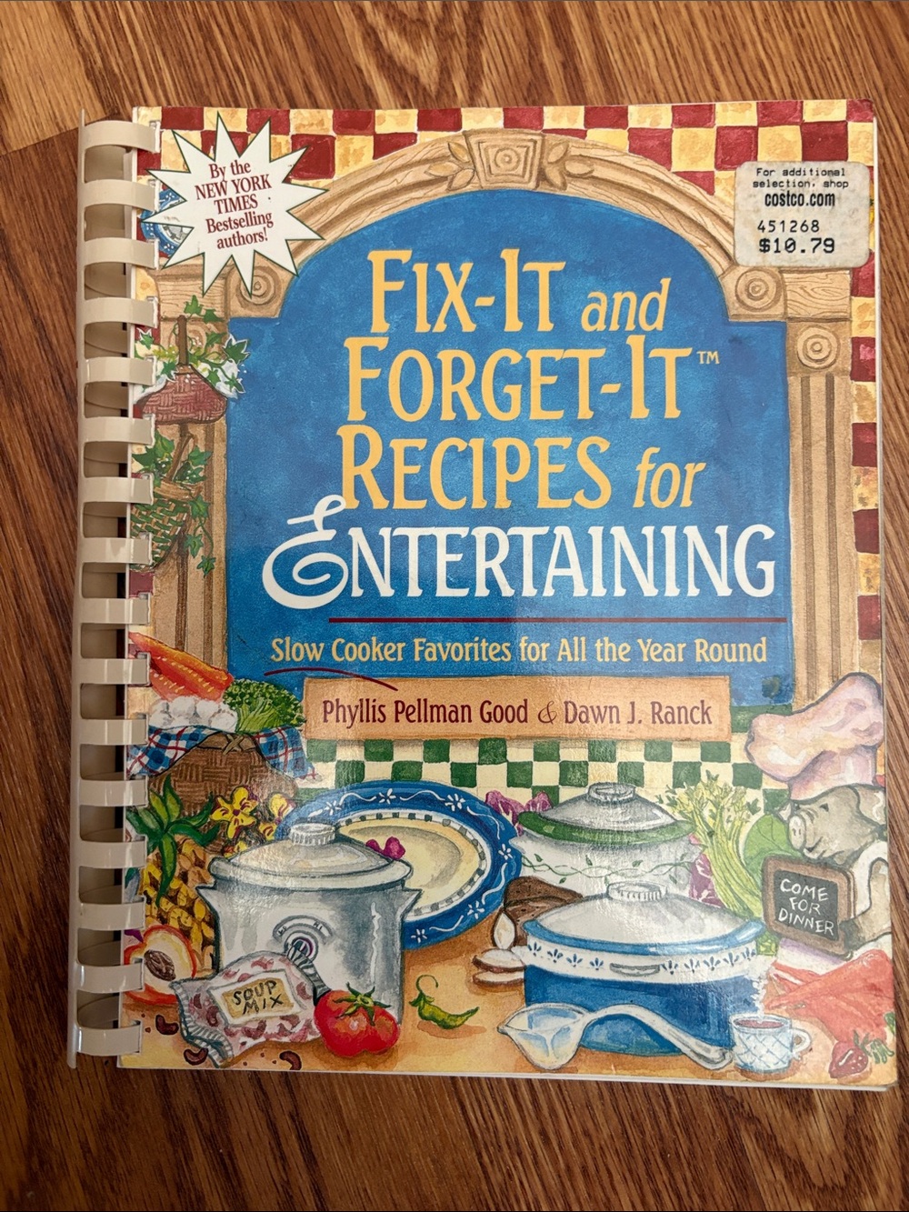 Fix-It and Forget-It Recipes for Entertaining Cookbook - Blue Cover